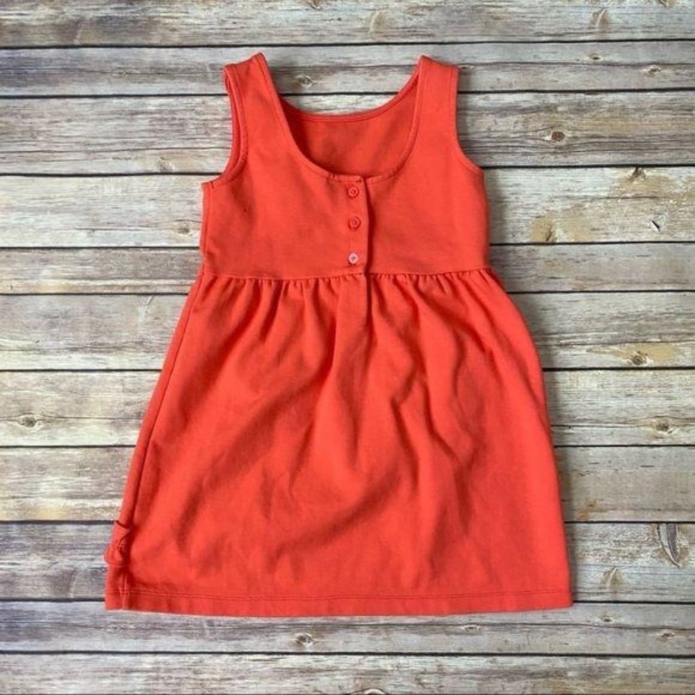 Janie & Jack Girls Persimmon Ruffle Ponte Dress 4 - Picture 3 of 11